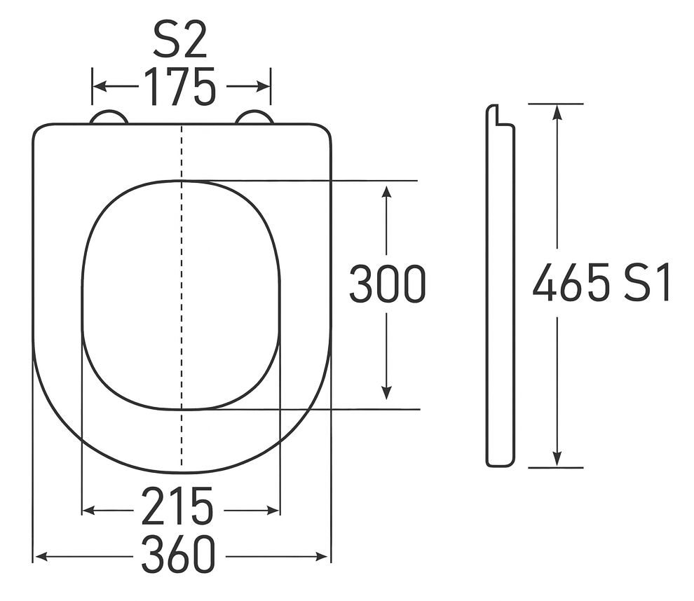 Duroplast toilet seat Soft Close 465x360mm white Gemini BTW1010 Bormann 025757